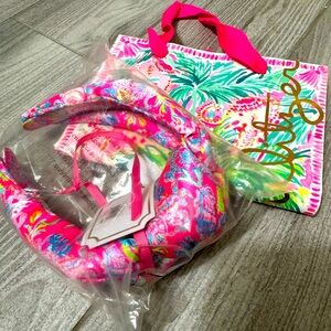 Lilly Pulitzer satin puffy headband new tags super cute